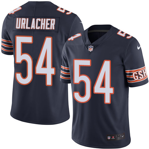 Men's Limited Brian Urlacher Nike Jersey Navy Blue - #54 Rush NFL Chicago Bears